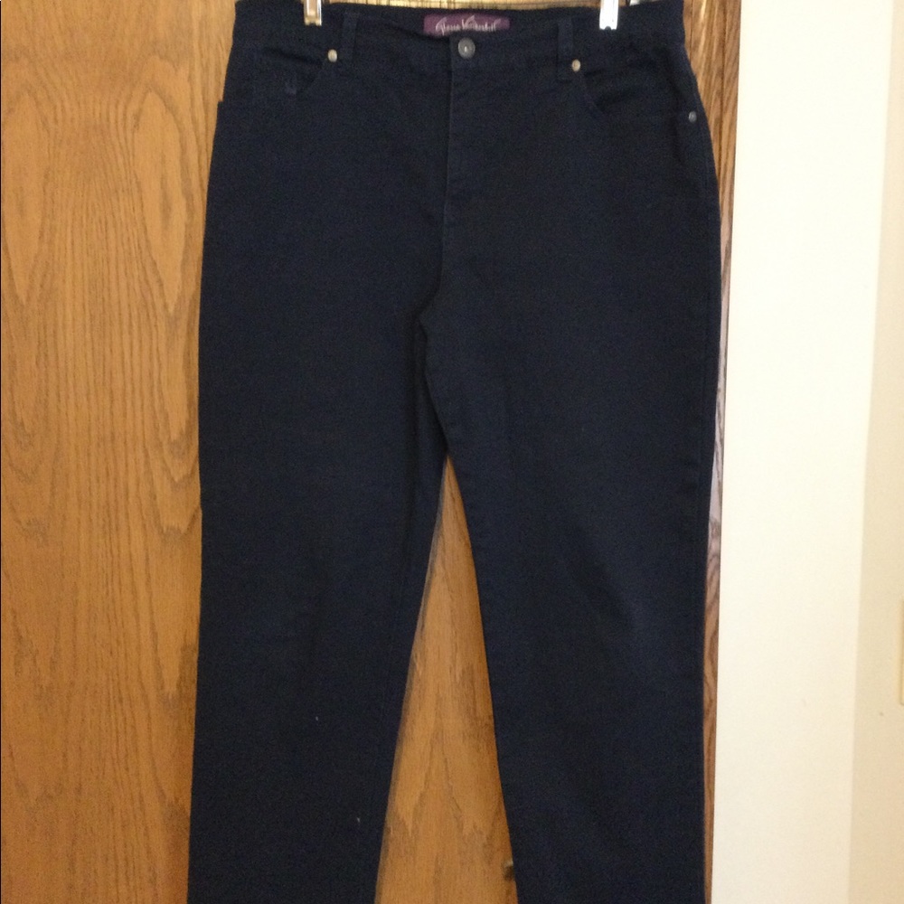 Gloria Vanderbilt Amanda dark navy jeans 12 short